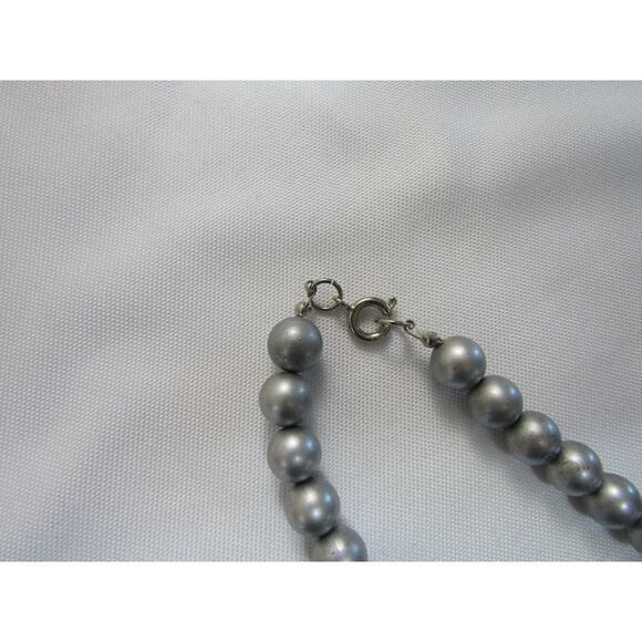 Silver Gold Tone Beaded Necklace 24" Boho Cottagecore Grunge Chunky Whimsigoth - Picture 3 of 6
